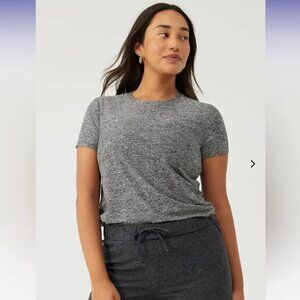 Outdoor Voices CloudKnit Relaxed ShortSleeve T-Shirt | Heather Gray | Size M